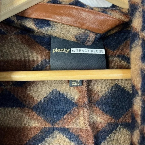 Plenty by Tracy Reese Canton Brown Boho Wool Fringe Vest XS/S - Picture 7 of 8